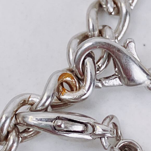 Minnie Mouse Disney Themed Charm Bracelet Silver Tone Pink Enamel VTG Y2K - Picture 9 of 14